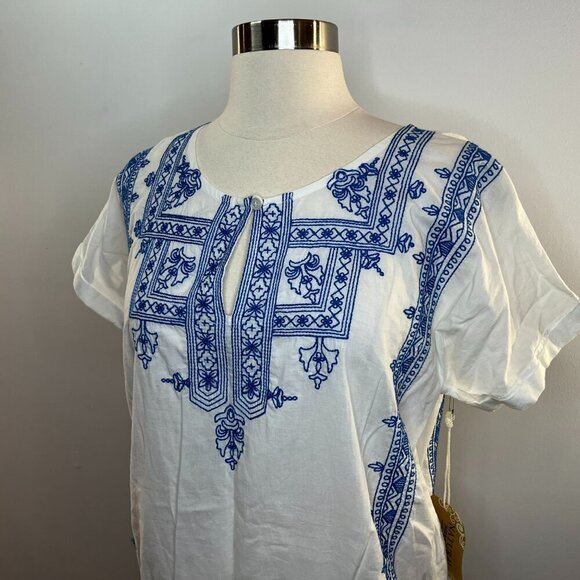 NATURAL IMPRESSIONS Women's Embroidered Beach Coverup - Size Medium - NWT - Picture 3 of 5